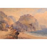 John Clarkson UREN (1845-1932)Tintagel WatercolourSigned, inscribed Penzance and dated 187622.5 x