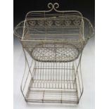 A large wire basket and a wire dish rack (2). Provenance: From Penrose House, the Penrose Estate,