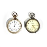 A Vertex silver cased Swiss made pocket watch, with presentation inscription, together with a