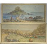 S. J. Toby NASH (1891-1960)St Michael's Mount and A Rural LandscapeTwo watercolours Each signed12.