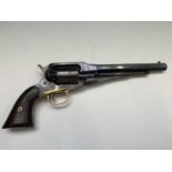 An E Remington six shot new model army 1858 percussion revolver, serial number 679645, with 8"