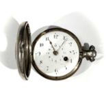 A George III silver half-hunter cased pocket watch the movement signed Josh Crundwell, Brenchly