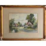 Wiggs KINNAIRD (1870-1930)A Country LaneWatercolourSigned34 x 50cm