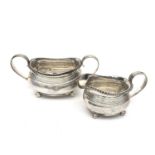 A Georgian silver cream jug and sugar bowl by Reid & Son (Christian Ker Reid & David Reid) Newcastle