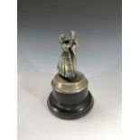 An Art Deco period chromium plated trophy modelled as a dancing couple, inscribed 'I.D.M.A The Frank