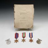 Medals: WW2 medal groups comprising 5 medals: Italy and 1939-45 Star plus War Medal in box of