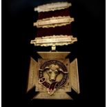 RAOB Medals - 9ct gold (11grms) Order of Merit and Honor of Knighthood Medal issued by Robbie