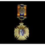 RAOB medals - large silver gilt Medal issued for services rendered as Secretary by Old Oak Lodge