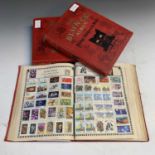 World stamps contained in 3 early very well filled Black Cat stamp albums all periods noted.