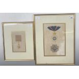 Medals interest:Two framed and glazed oil colour printing special edition BAXTER prints of medals