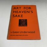 LEON UNDERWOOD "Art for Heaven's Sake." engravings complete, orig wps, 1934, vg.