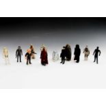 Star Wars - 12 early figures.Condition report: In reasonable condition, some knocks and rubbing of