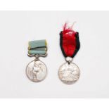 CRIMEAN WAR MEDALS (x 2). Comprising: a CRIMEA MEDAL (un-named) with "SEBASTOPOL" bar together