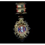 RAOB Medals - large silver/gilt Secretary Medal issued by Star of the East Lodge 2797 to Bro E.S.