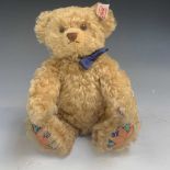 Teddy Bear - Steiff. Small tan 2005 bear - multicolour padded feet. No certificate.