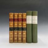 JAMES BOSWELL. 'The Life of Samual Johnson'. Four volumes. Portrait, charts, calf gilt lettering