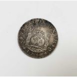 SPAIN: Silver 8 Reales 1738, probably recovered from shipwreck (NVF).