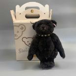 Teddy Bear - Boxed Steiff. Slate coloured Jack Alpaca 2007 with leather collar. No certificate.