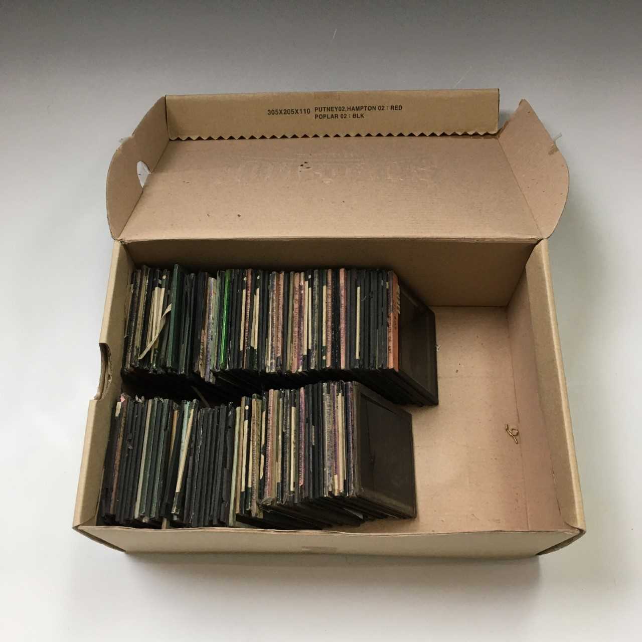 A 'Lonsdale' box containing 130 glass magic lantern slides. Subjects are mostly paintings, - Image 3 of 3