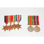 Medals: A group of 6 World war Two medals comprising: 1939-45, Africa, Italy, and France and Germany
