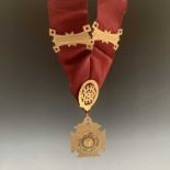 RAOB Medals - 9ct gold Order of Merit and Honor of Kinghthood on sash issued by city of Narcoorte