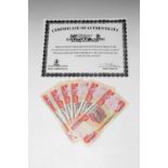 Banknotes - 20 uncirculated Central Bank of Iraq 25000 Dinars banknotes with certificate of