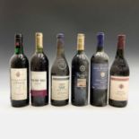 Mixed wine, including Los Rosales, Cabernet Sauvignon, 2000 and five other bottles, mainly new world