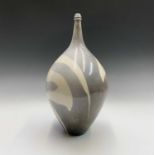 A John Nuttgens studio pottery white terra sigillata vase, impressed mark to base. Height 42cm.