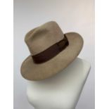 Good gentleman's Fedora by Moss Bross, size 7 3/8.