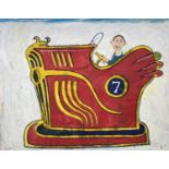 Simeon STAFFORD (b.1956)'Bumper Cars'Oil on boardSignedInscribed as titled and further signed