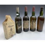 A vintage bottle of Ballantine's finest Scotch Whisky, retaining original tissue wrapper, together