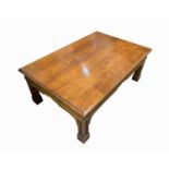 A Pugin design oak coffee table, 20th century, height 46cm, length 122cm, width 81cm.Condition