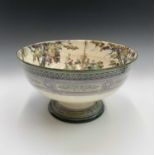 A Royal Doulton series ware large punch bowl, the interior printed and coloured with "Old English
