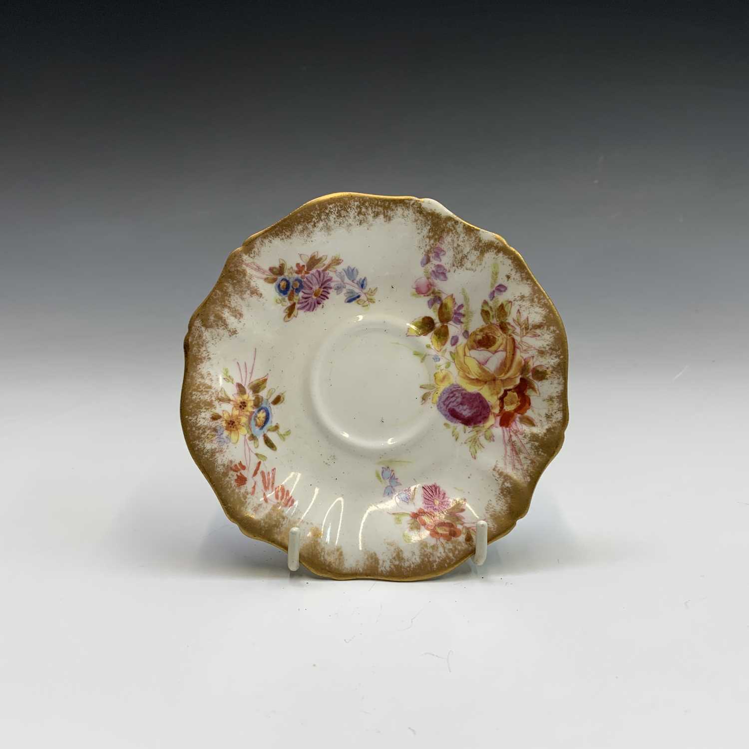 A miniature Dresden style cup and saucer of quatrefoil outline, together with a quantity of other - Image 5 of 20