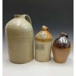 A stoneware flagon inscribed 'John Lovidond & Sons Greenwich Brewery', height 34cm, another