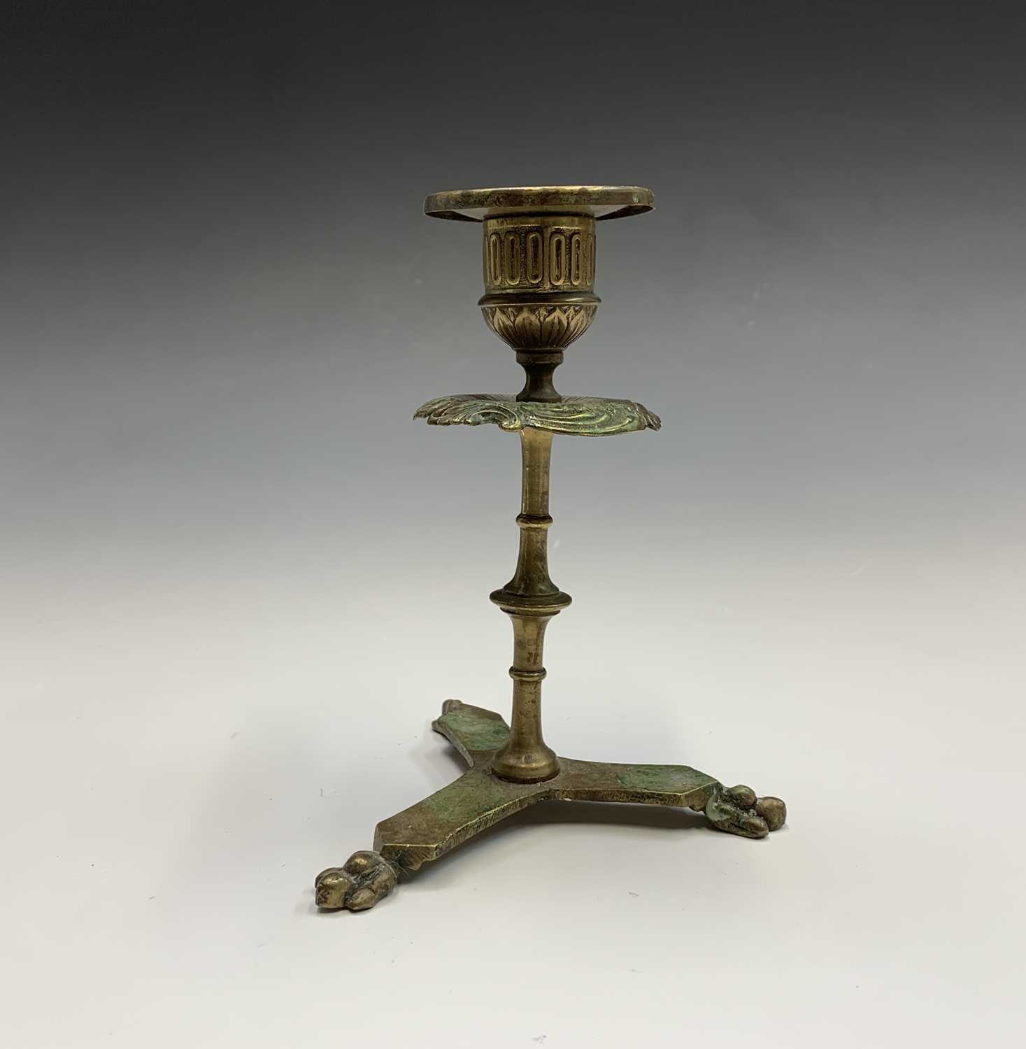 A late Victorian tall brass twist candlestick, height 52cm, together with six various brass - Image 16 of 20