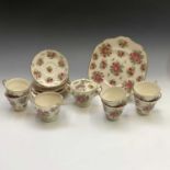 A James Kent 'La Rosa' pattern tea service, six place settings comprising six teacups, six