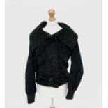 An Edina Ronay London black suede jacket, label size 16.