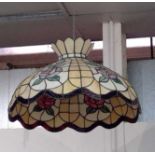 A Tiffany-style centre light fitting. Height 30cm.