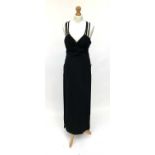 A black evening dress by Louis Feraud, UK size 14.
