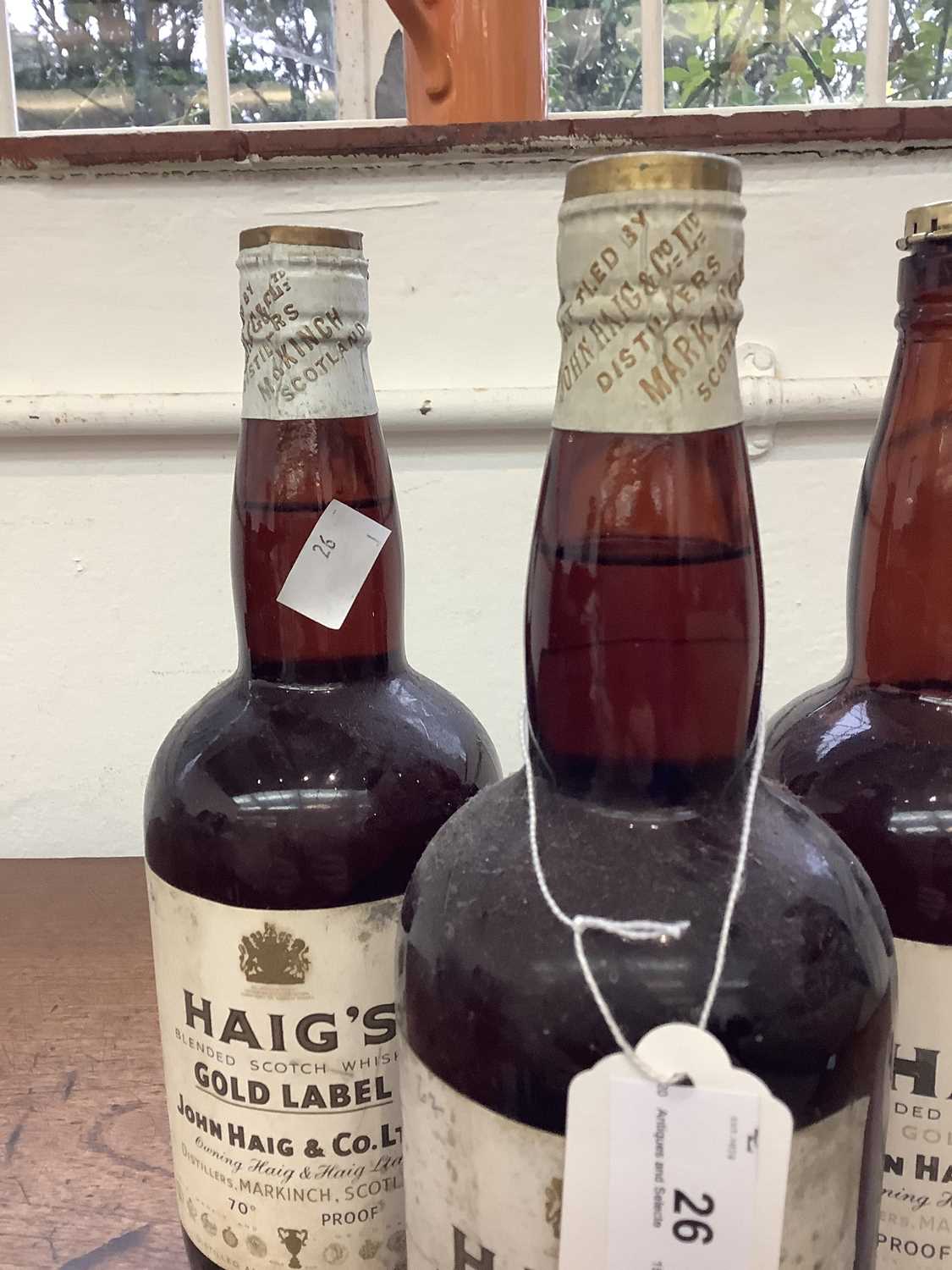 Three bottles of John Haig & Co Gold Label Scotch Whisky (3).Condition report: One bottle has had - Image 4 of 5
