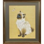 David BLAKE (20th Century British School) Cat and FeatherWatercolourSigned 38.5 x 30.5cm Condition