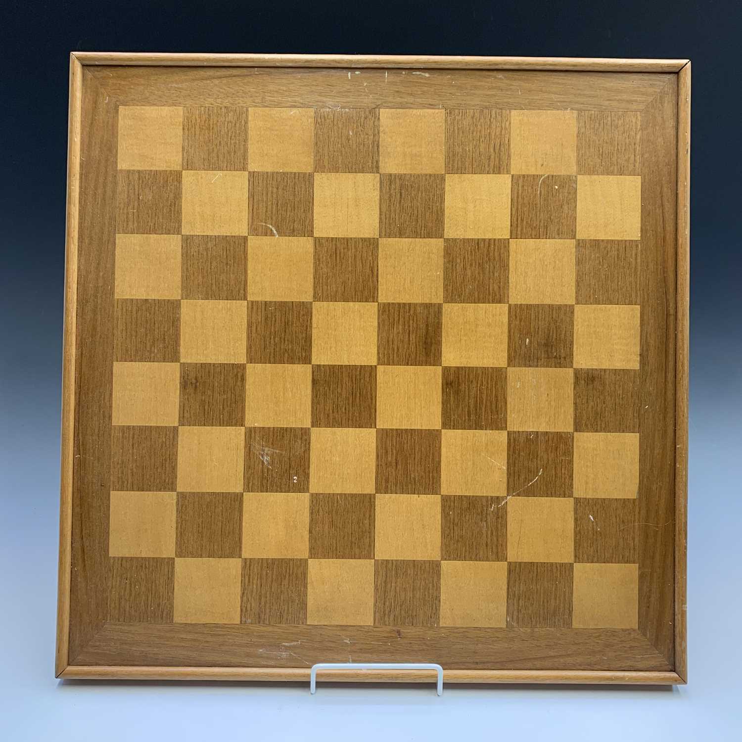A Staunton type boxwood and ebony chess set, the Kings height 7.5cm, together with a similar set, in - Image 2 of 6