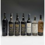 Sherry, three bottles Tomas Abad medium Amontillado and four bottles of mixed wine (7).