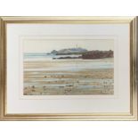 François DE MAUNY (XX)Low Tide, GodrevyWatercolour Signed and dated '05Inscribed to verso 29 x 46cm