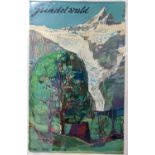 Original poster after Hugo Wetli (1916-1972) for Grindelwald, Schweiz Suisse Switzerland,