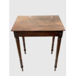 A mahogany side table, early 19th century, stamped 'Backhouse', with turned tapering legs, height