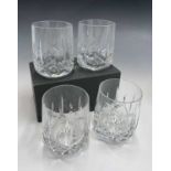 Two pairs of Waterford 'Fiona' pattern tumblers, in original boxes.