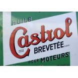 Advertising - A mid 20th century French Castrol enamel sign. 80cm x 120cm.