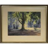 Dennis ROTHWELL BAILEY (b.1933)Woodland Landscape WatercolourSigned and dated 197627 x 37.5cm &